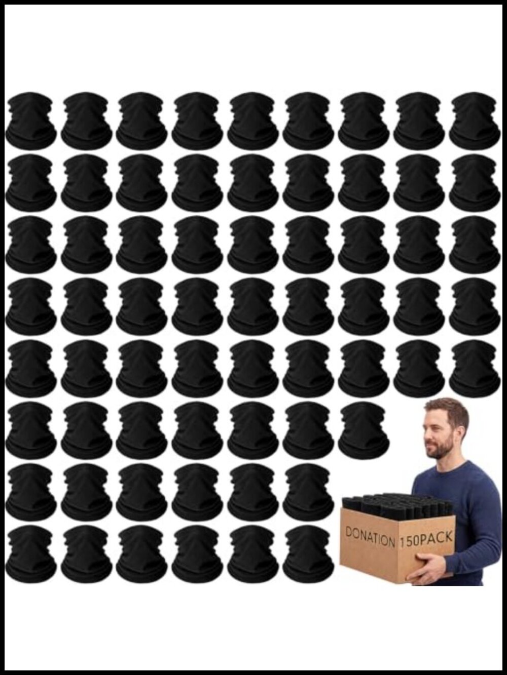 Fleece Neck Gaiter Winter Warmer Bulk 150 Pack Unisex Ski Snowboard
